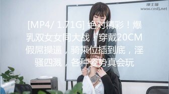 [MP4/ 1.71G] 绝对精彩！爆乳双女女同大战！穿戴20CM假屌操逼，骑乘位插到底，淫骚四溅，各种姿势真会玩