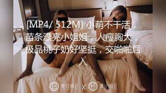 [MP4/ 512M] 小萌不干活，苗条漂亮小姐姐，人瘦胸大，极品桃子奶好坚挺，交啪啪后入