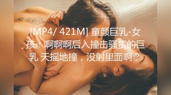 [MP4/ 421M] 童颜巨乳-女孩：啊啊啊后入撞击骚货的巨乳 天摇地撞，没射里面啊？